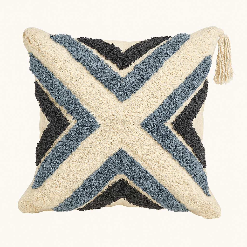 Nordic Cross Textured Cushion - 45 x 45 cm