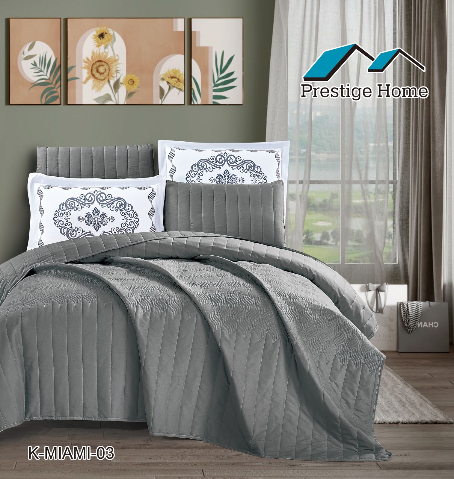 Miami Bedspread 4 pieces - Single