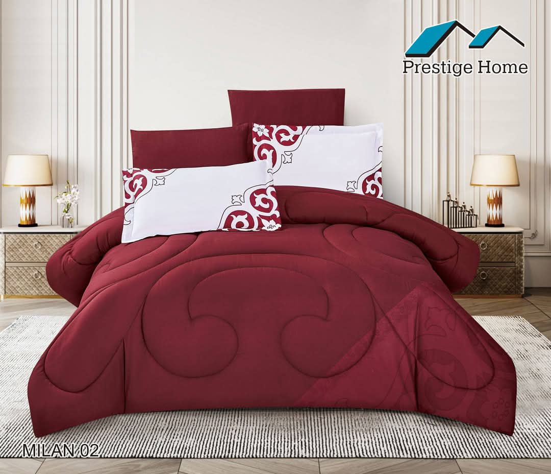 Milan Comforter Set 6 Pcs- Double