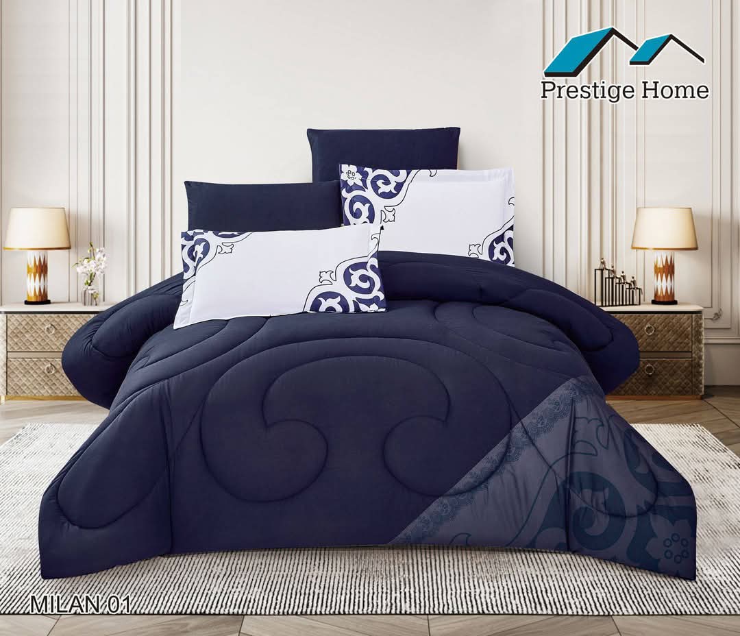 Milan Comforter Set 6 Pcs- Double