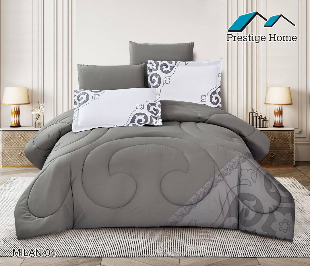 Milan Comforter Set 6 Pcs- Double
