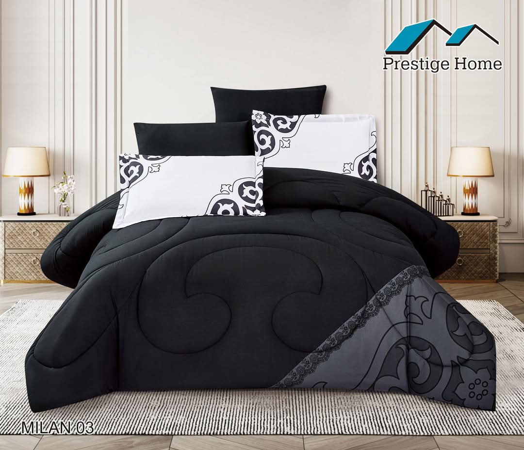 Milan Comforter Set 6 Pcs- Double