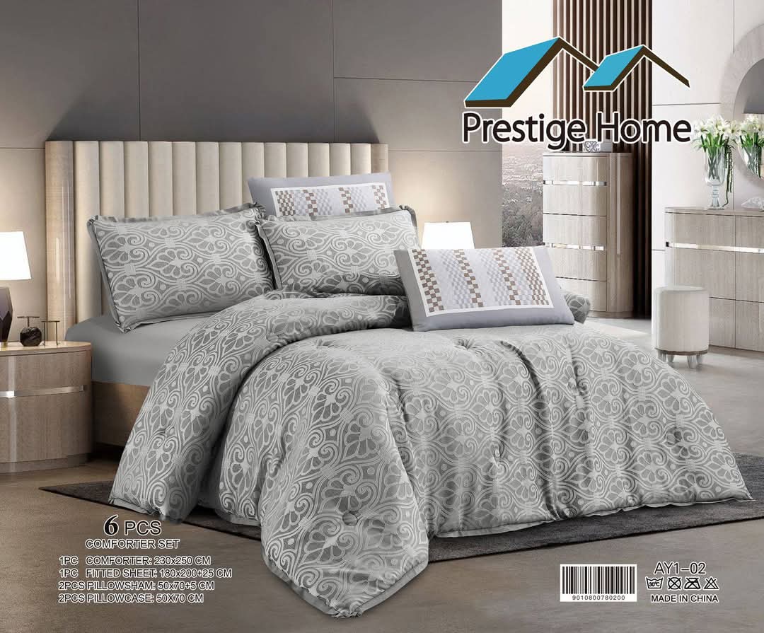 Leaves Comforter Set 6 Pcs  - Double