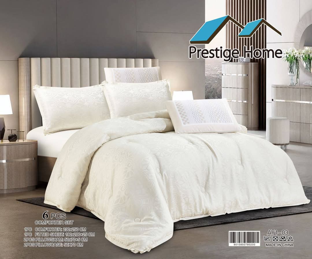 Leaves Comforter Set 6 Pcs  - Double