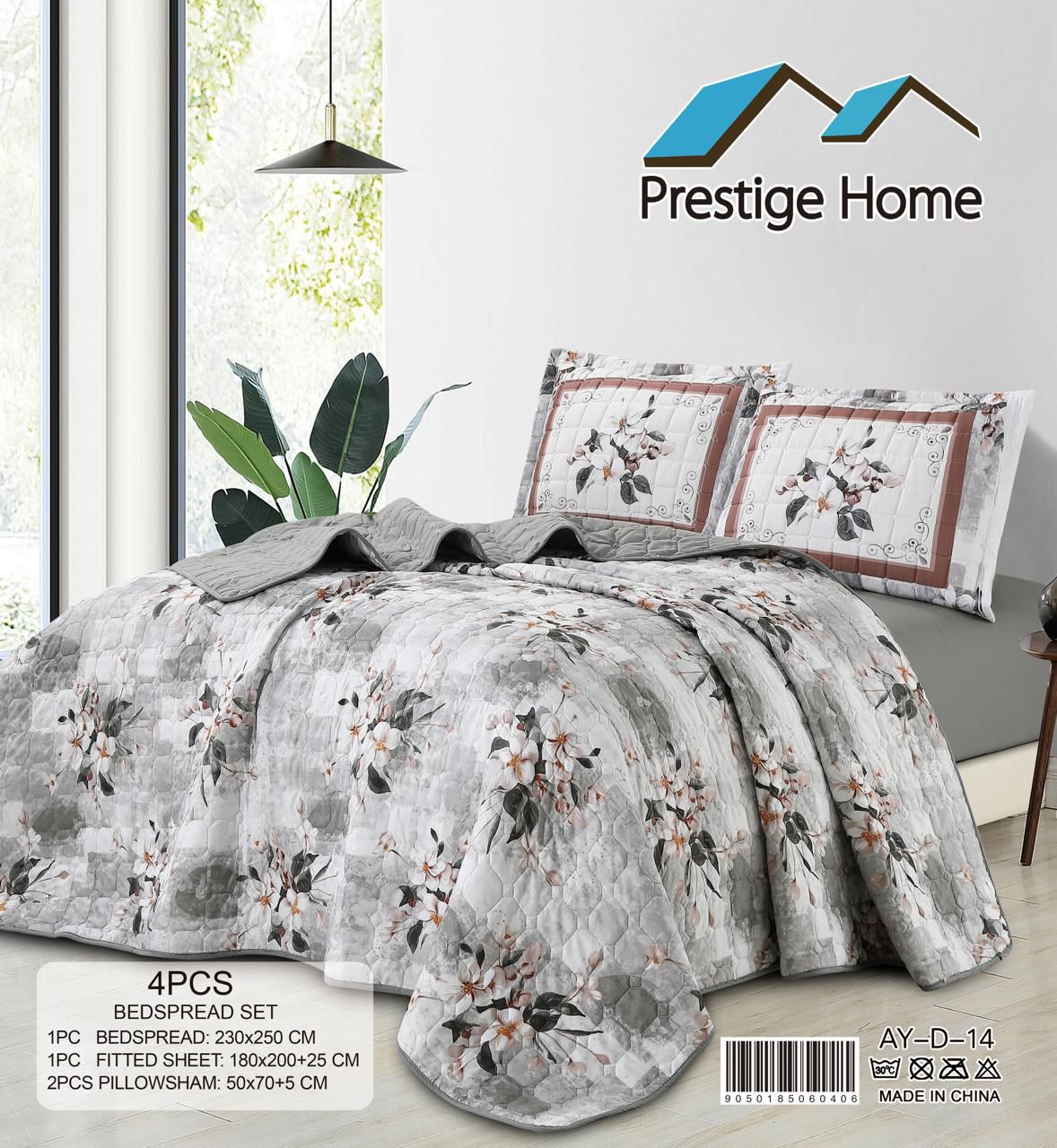 Blossom Grace Bedspread Set - 3 Pieces Single