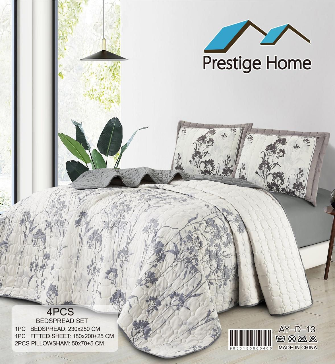 Amaryllis Bedspread - 4 Pieces Double