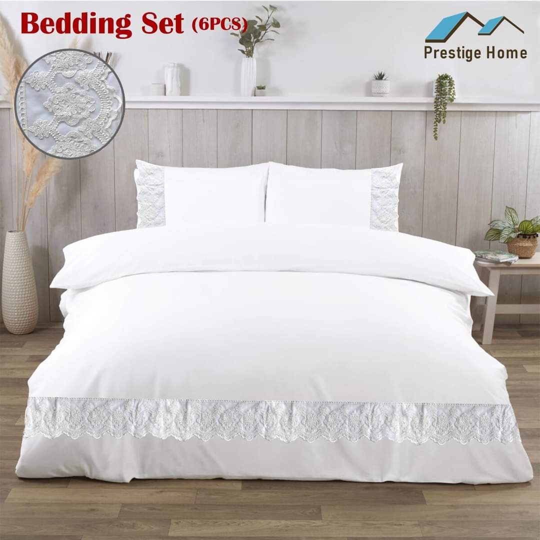 Cotton Duvet Cover Set Dentelle - Double