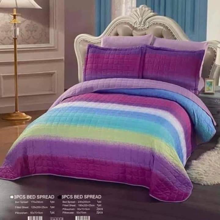 Double Bedspread Rainbow Purple