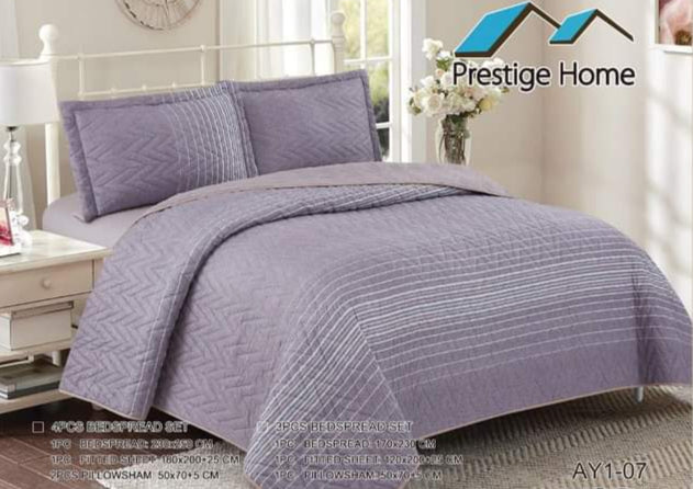 Single Bedspread Waves Purple