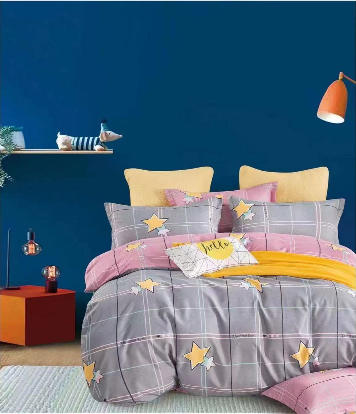 Starlight Grid Bedding Set - Single