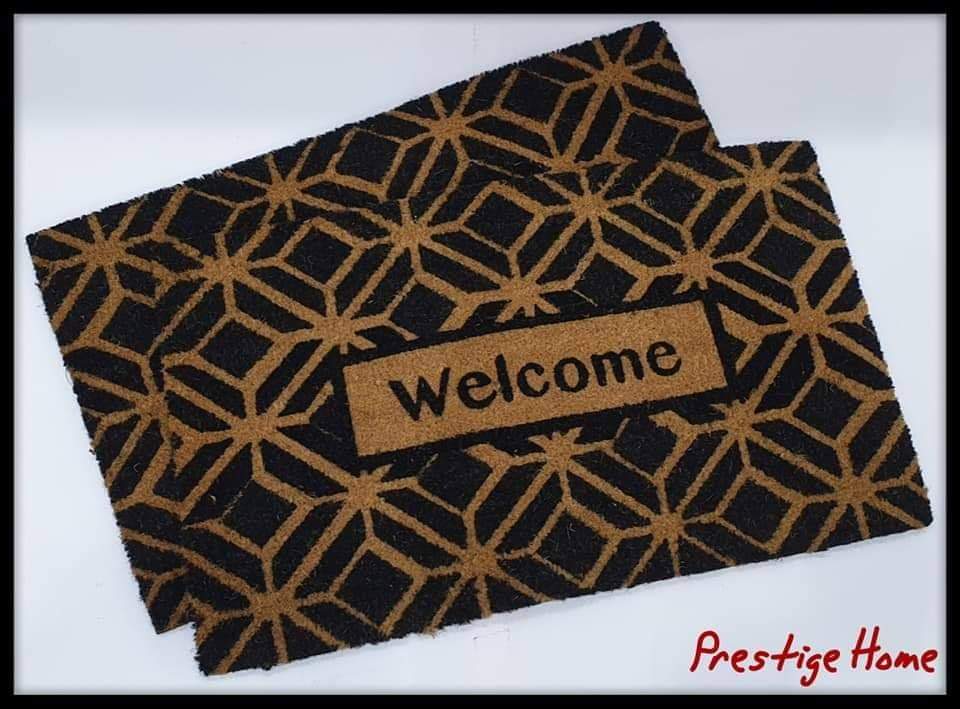 Geometric Welcome Outdoor Rug - 45x75 cm