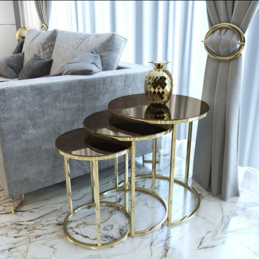 Trendy Round Table Set - 3 Pieces