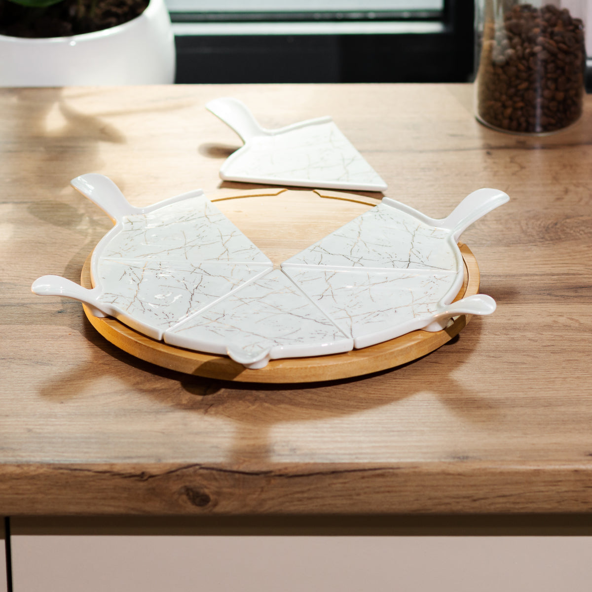 Marble Pizza Set 6 Pieces