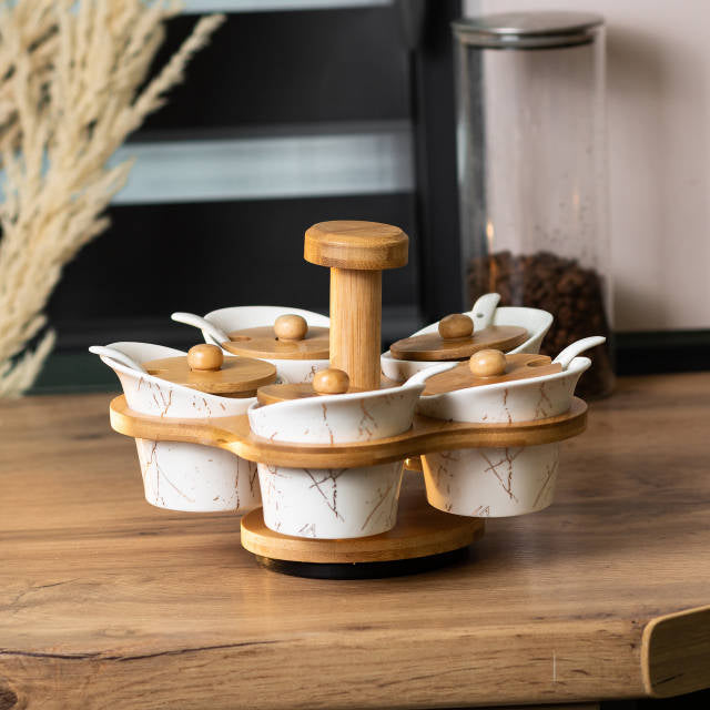 5 Pieces Marble Pots