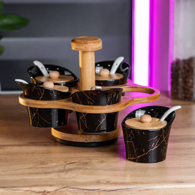 5 Pieces Marble Pots