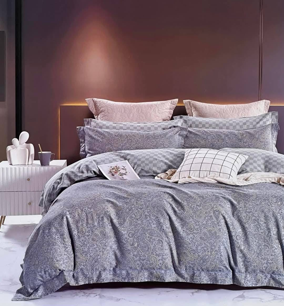 Cotton Royal Ash Duvet Cover Set - Double