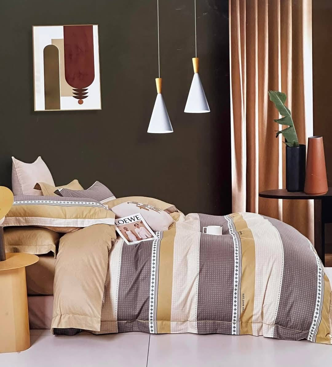 Cotton Urban Sandstone Duvet Cover Set - Double