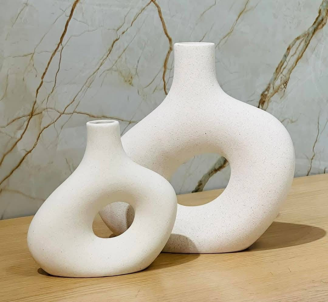 Sculptural Ceramic Loop Vase
