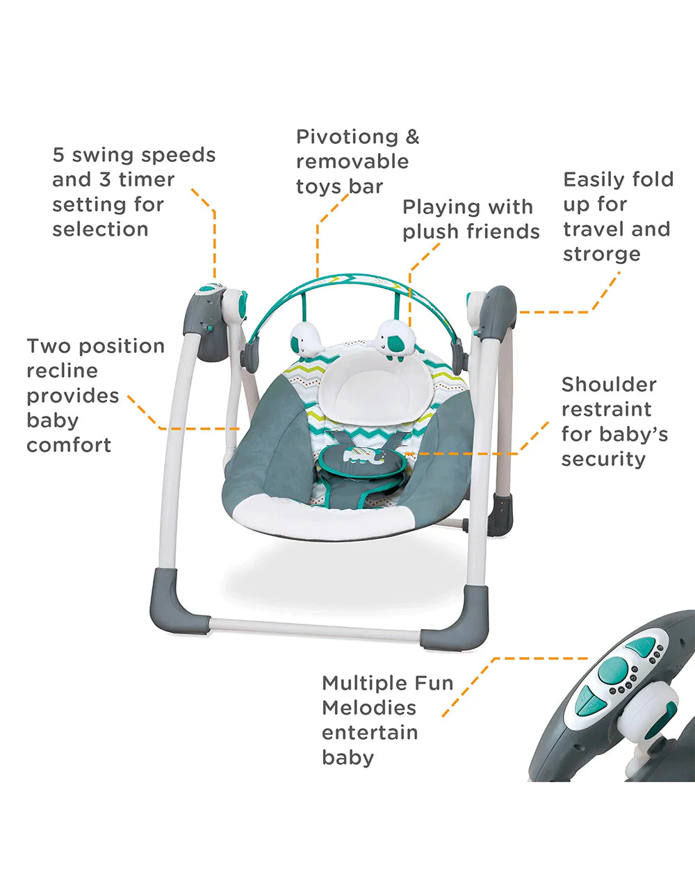 Mastela Deluxe Portable Swing