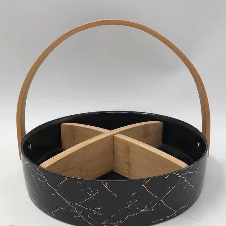 Marble Harmony Snack Tray