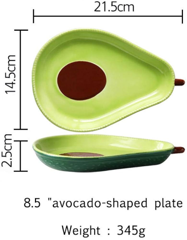 Avocado Charm Ceramic Plate