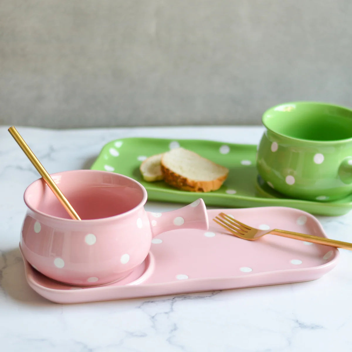 Green Dot Breakfast Set
