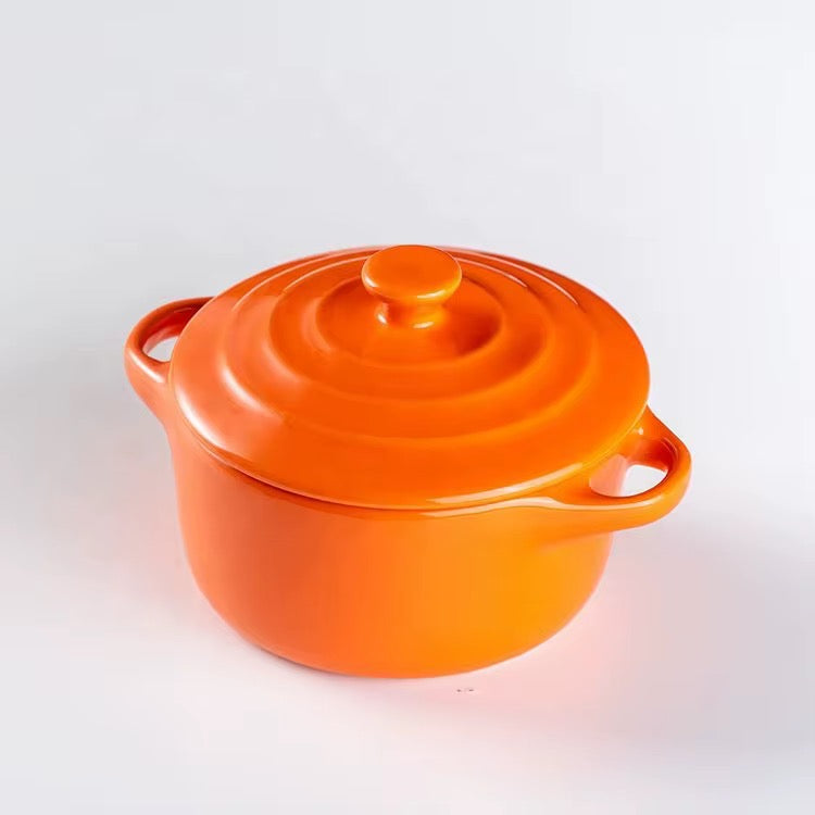 Mini ColorPop Ceramic Casserole Pots with Lids
