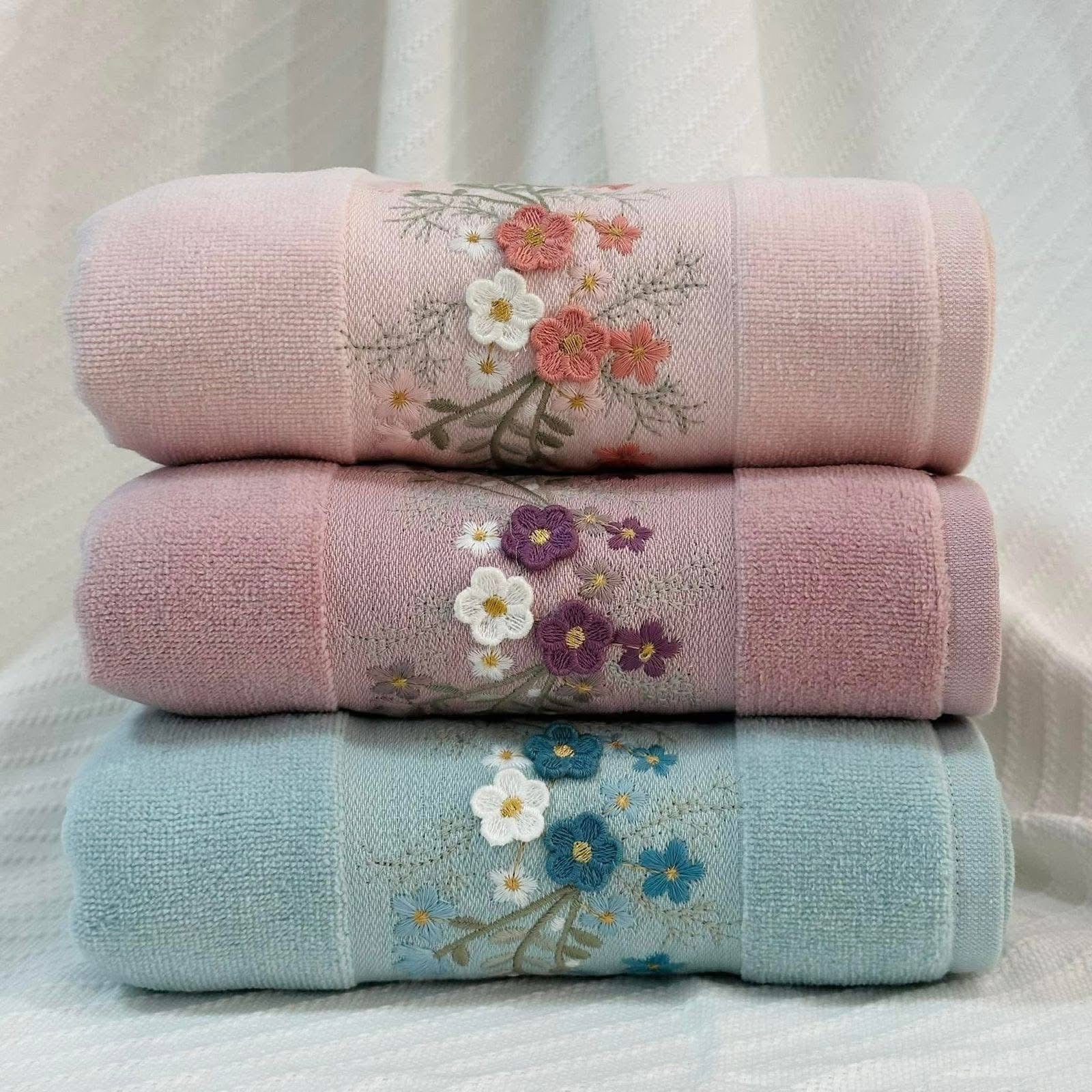 Blossom Garden Hobby Embroidery Towel - Medium