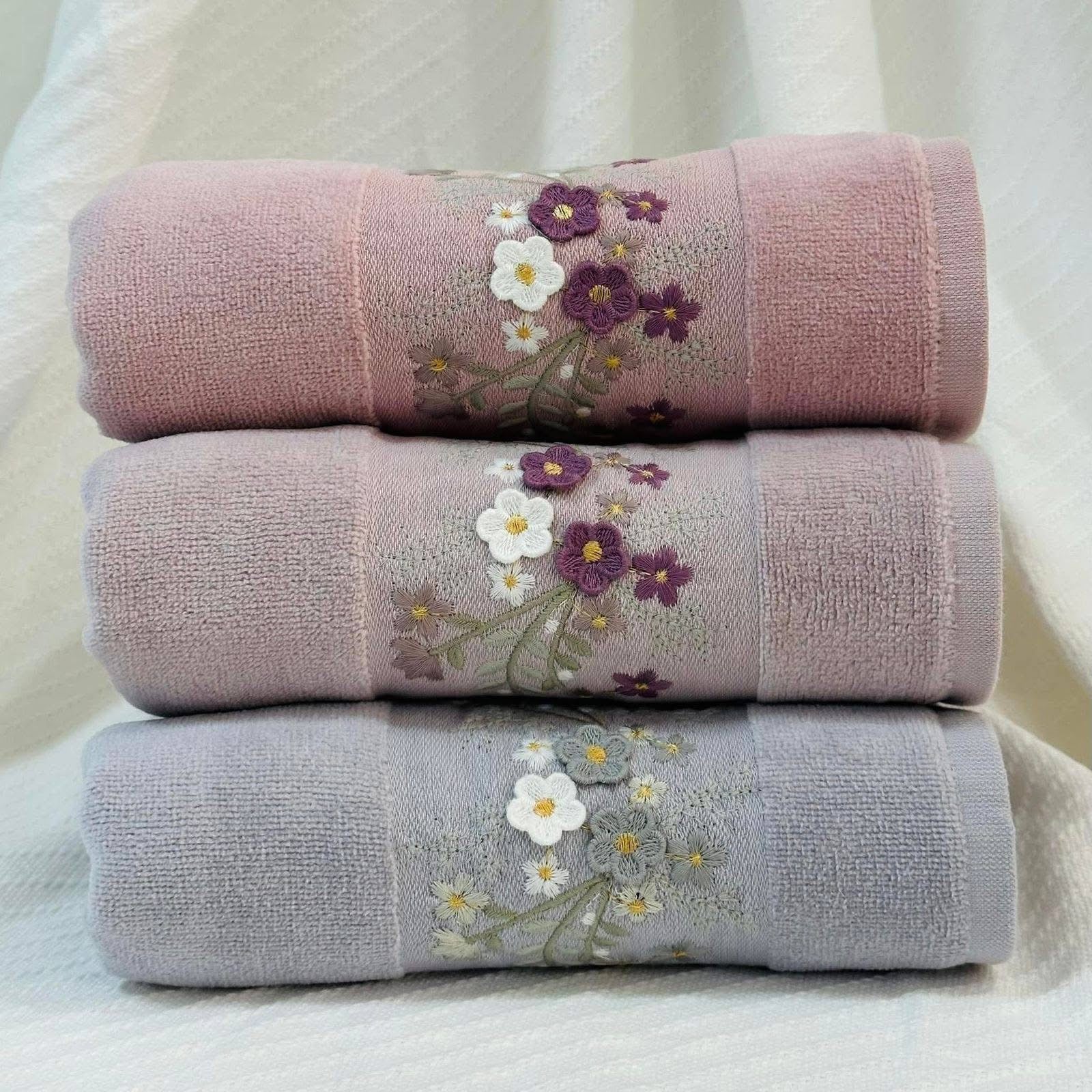 Blossom Garden Hobby Embroidery Towel - Medium