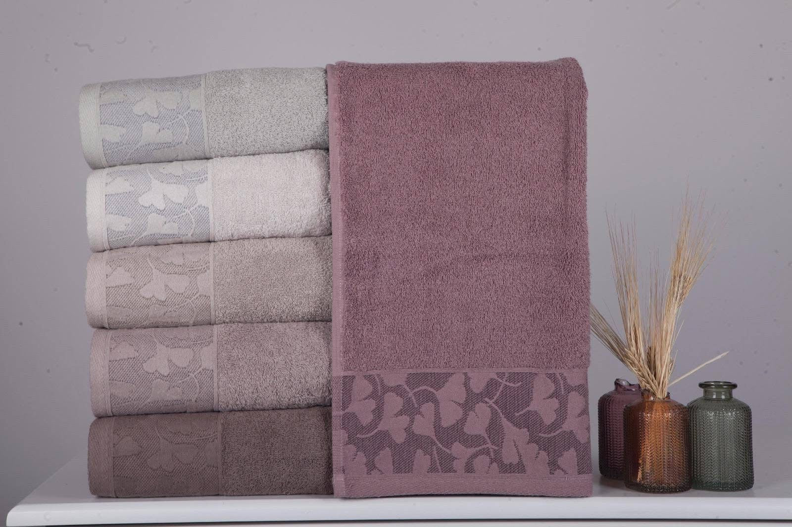 Ginkgo Leaf Terry Jacquard Towel - Medium