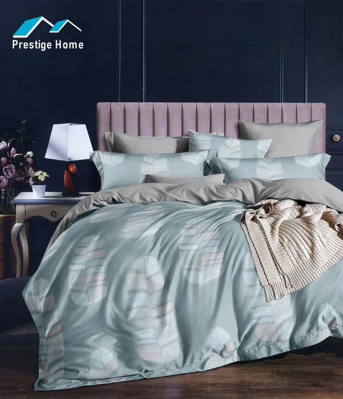 Colored Leaf Comforter Set - Double
