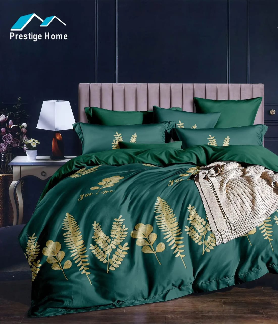 Green Fern Comforter Set - Single