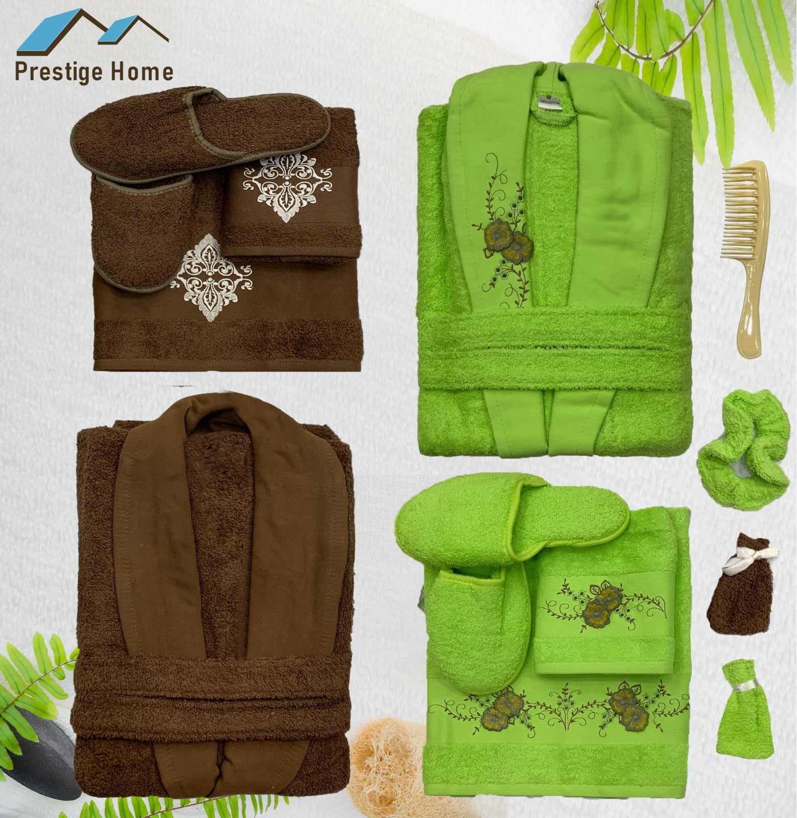 Garden Bathrobe Set - 12 pieces