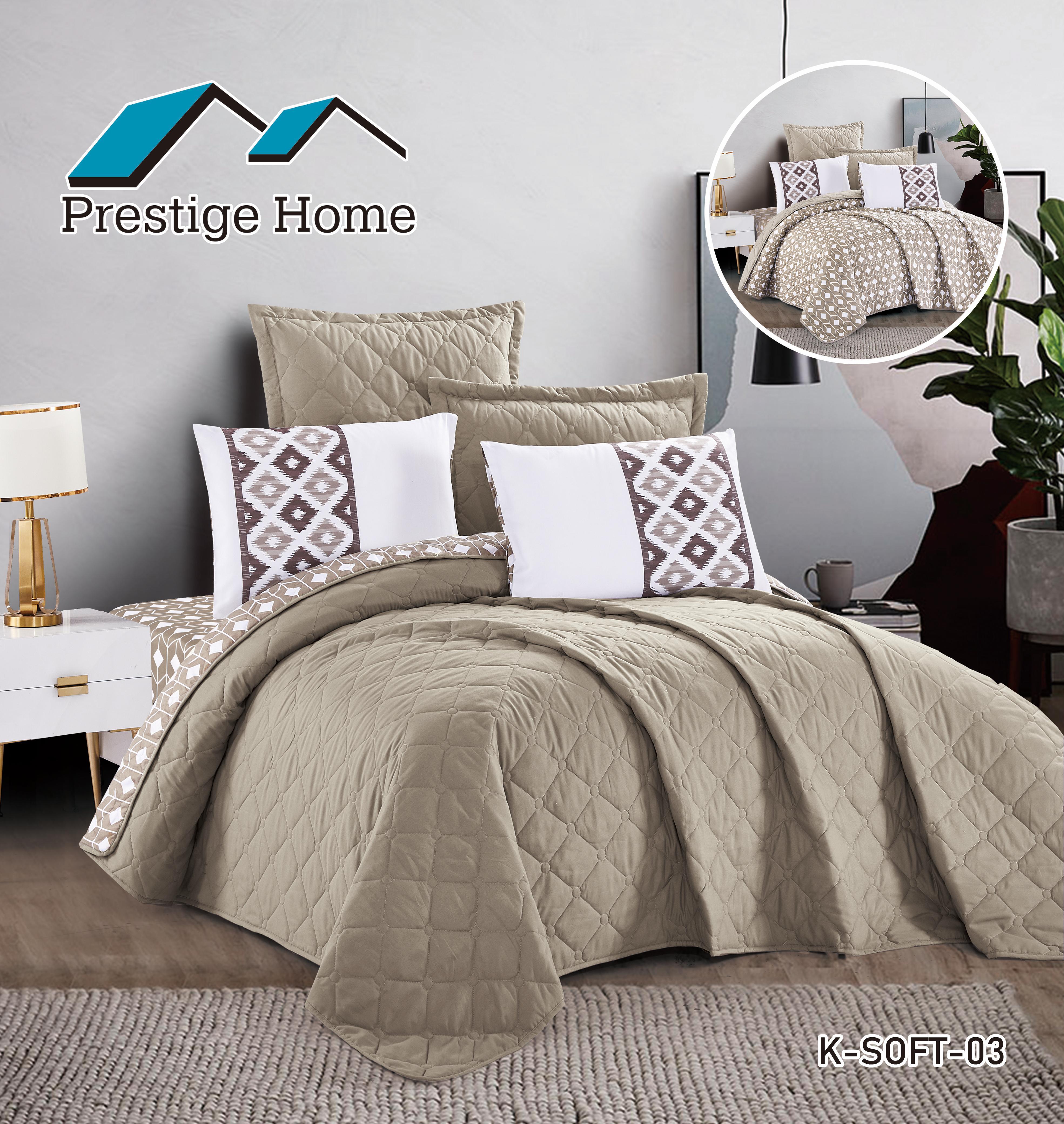 Double Face Soft Bedspread 4 Pieces - Single