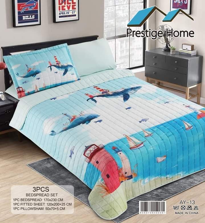Ocean Bedspread 3 Pieces - Single