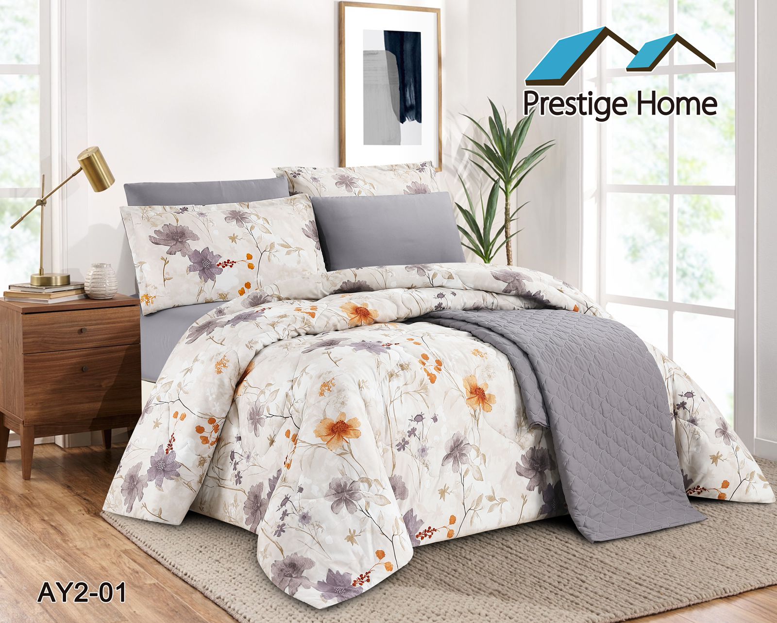 Autumn Blossom Comforter Set - Double