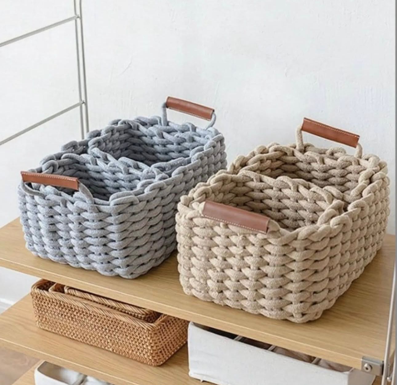 Thick Thread Basket- 3 pieces