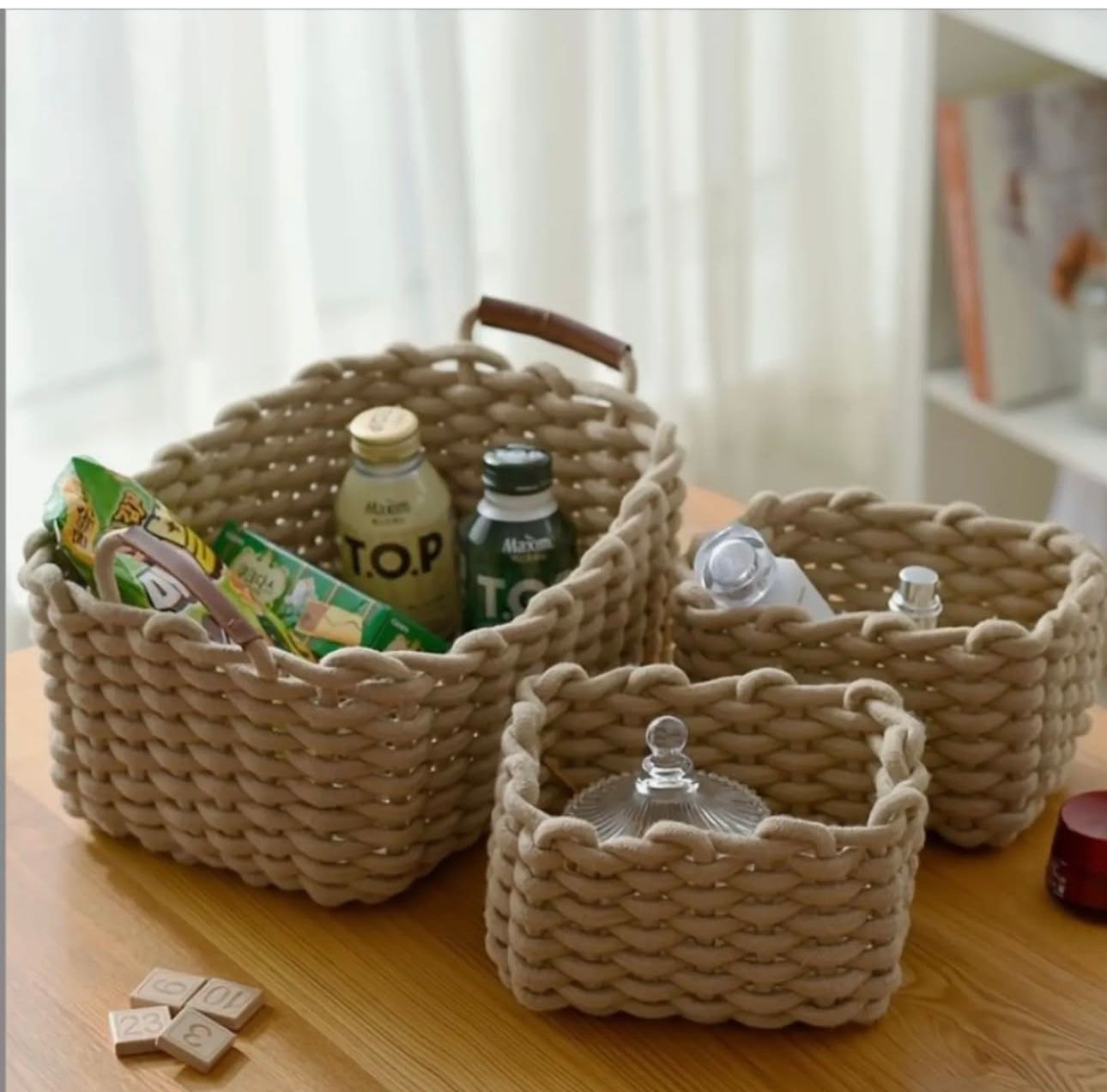 Thick Thread Basket- 3 pieces