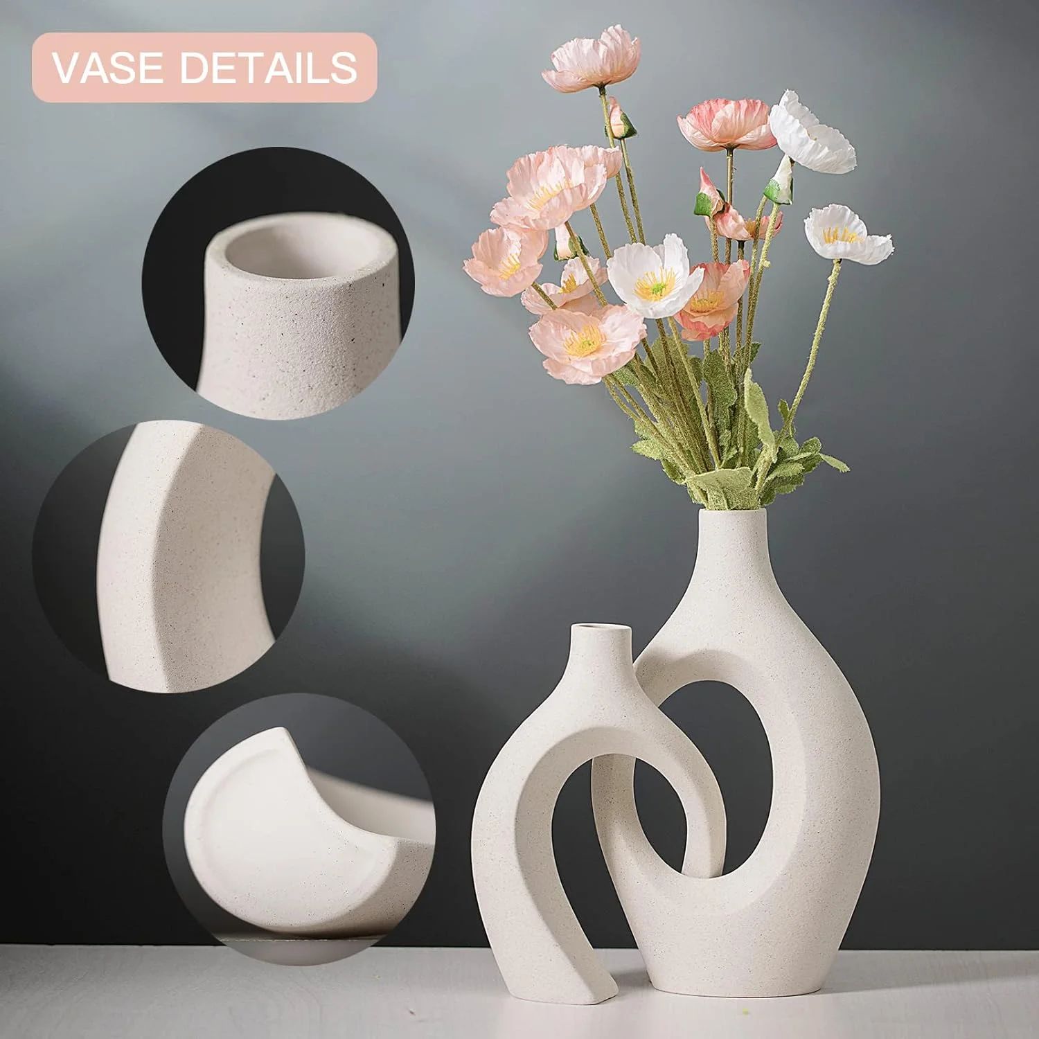 Intertwined Arches Ceramic Vase Set