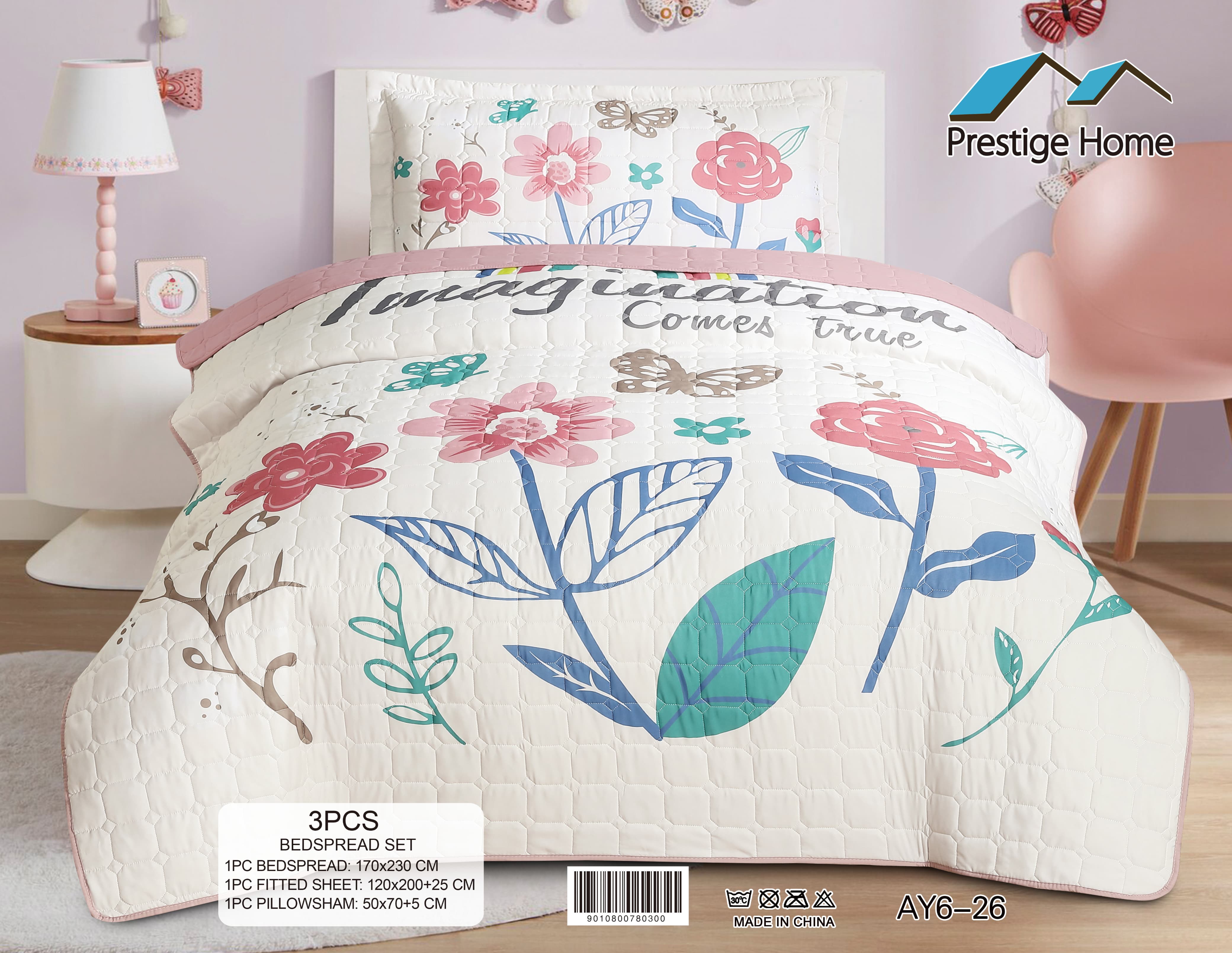 Imagination Garden Bedspread Set - 3 Pieces