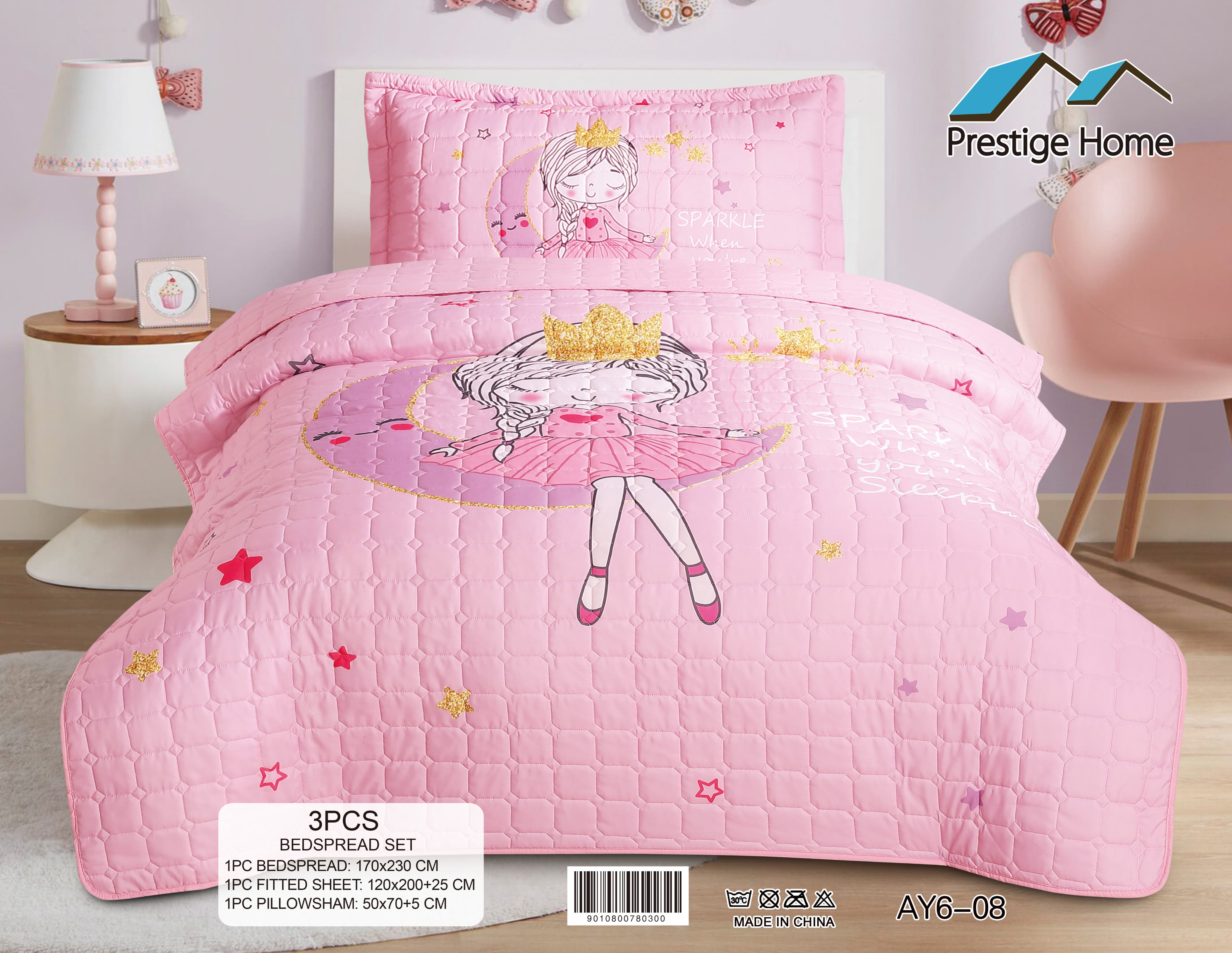 Sparkle Princess Dreams Bedspread Set - 3 Pieces