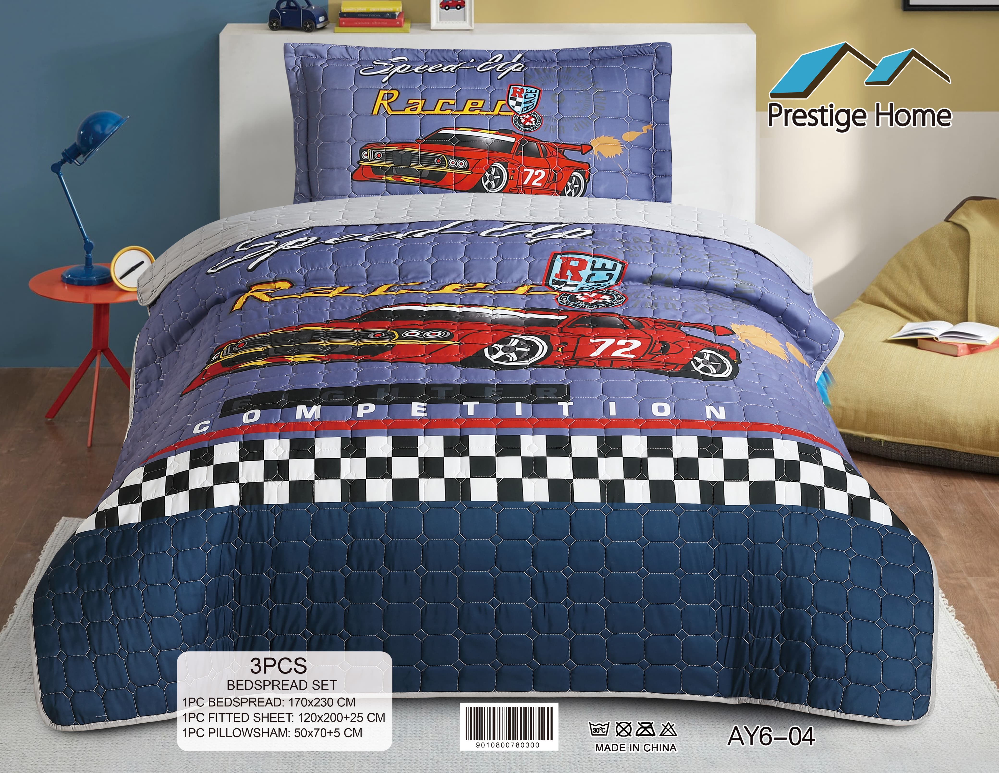 Speed Racer Bedspread Set - 3 Pieces