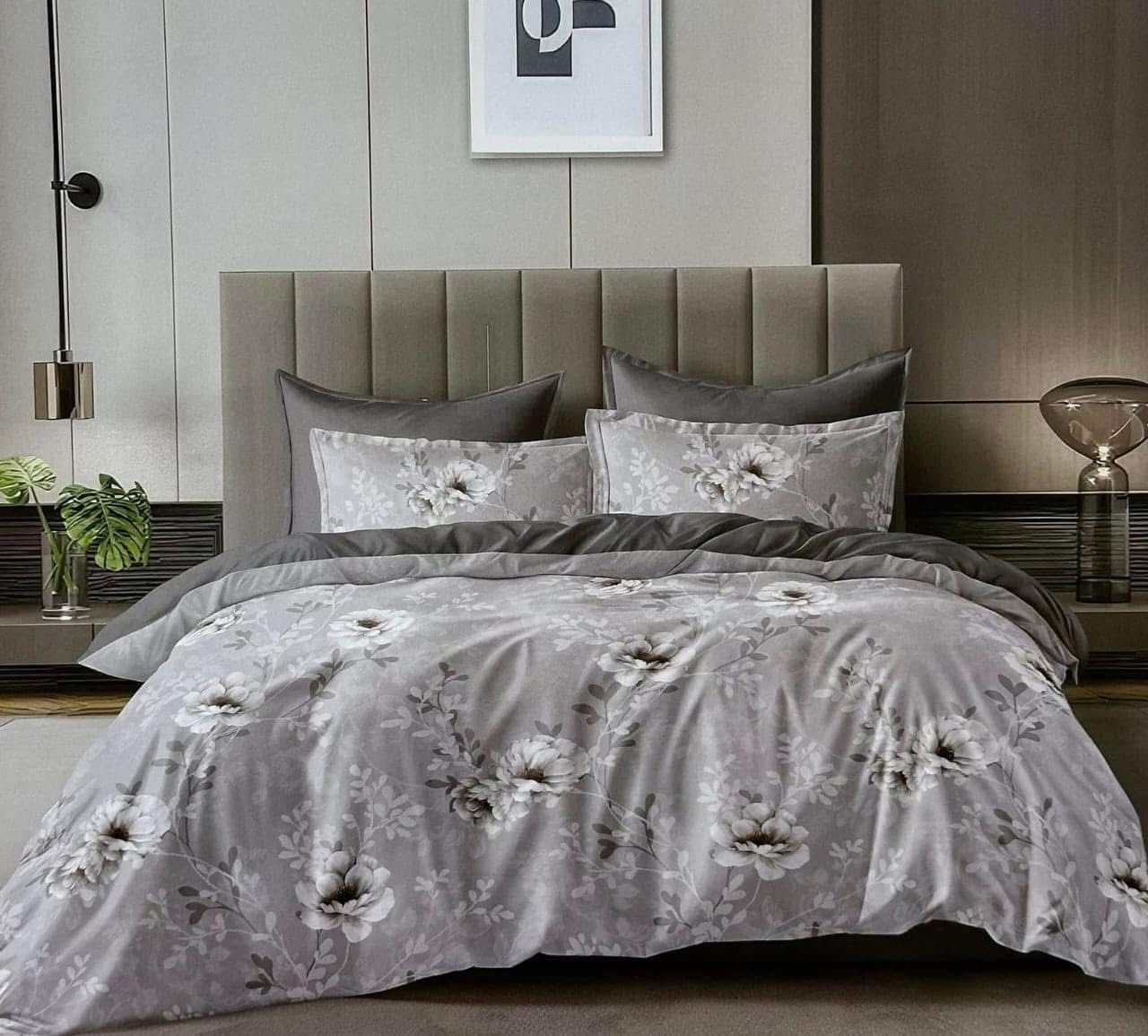 Midnight Bloom Floral Comforter Set 4 Pcs - Double