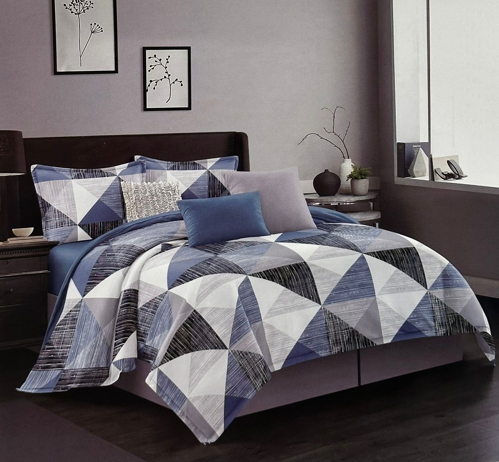 Modern GeoTones Bedding Set - Double