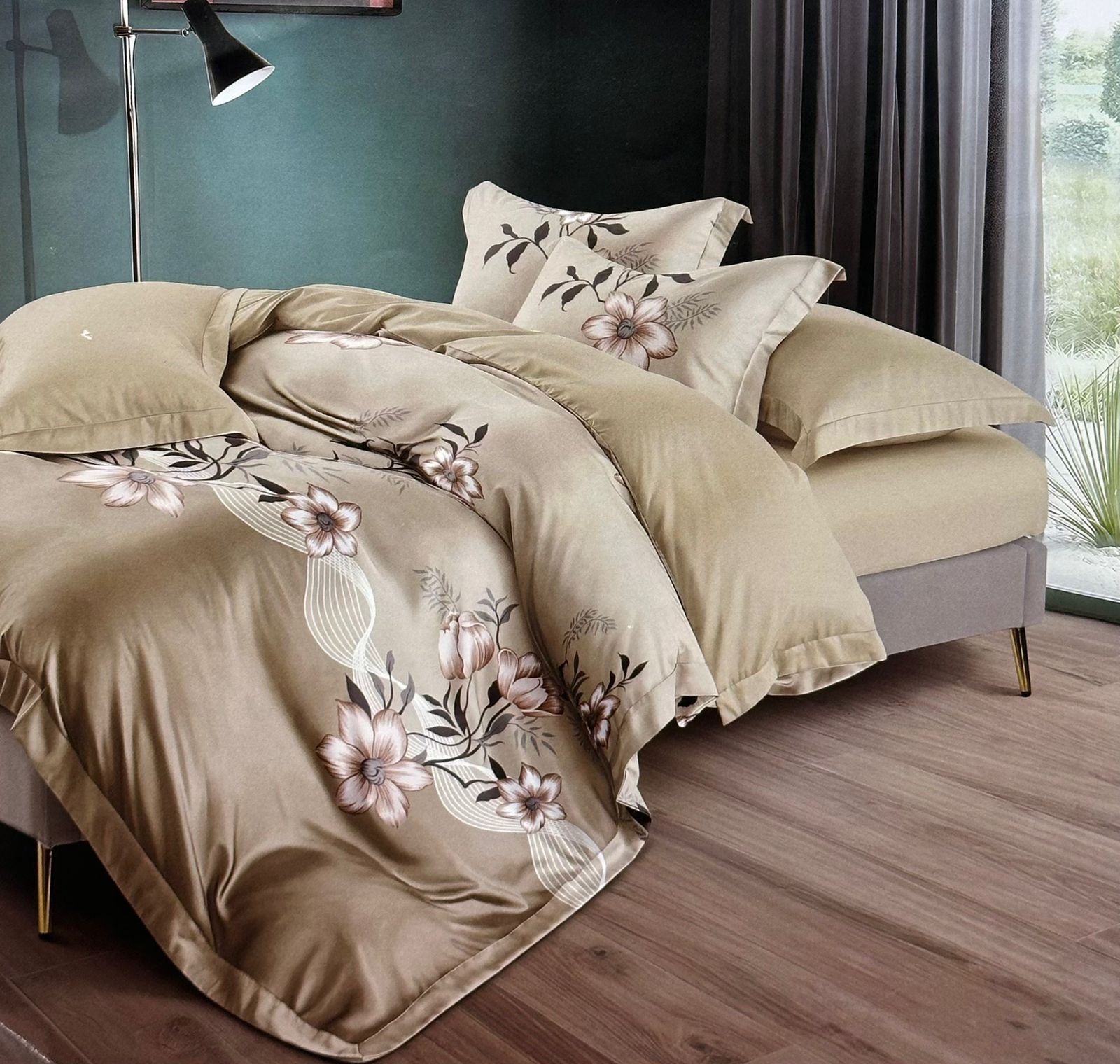Olive Blossom Grace Bedding Set - Single