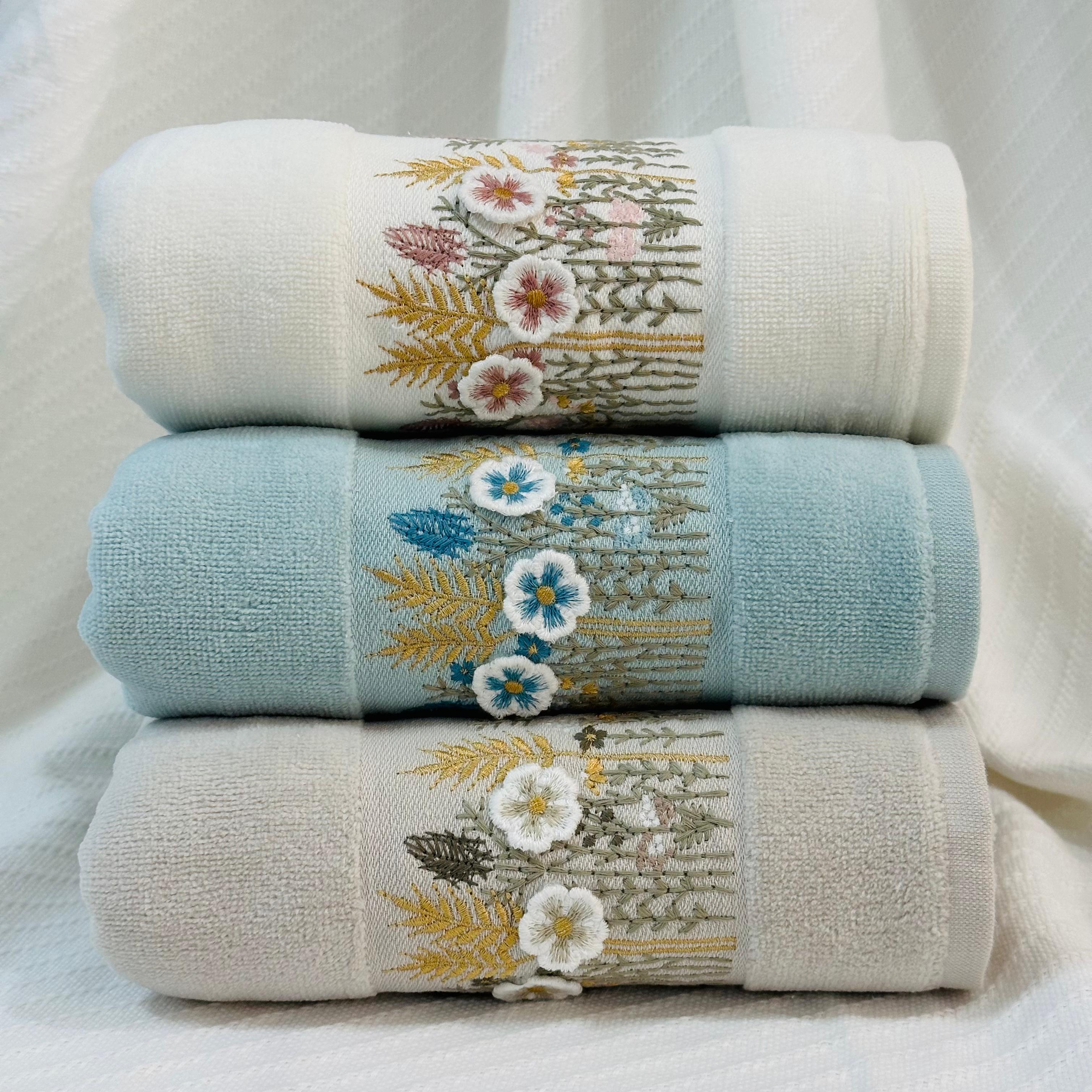 Meadow Bloom Hobby Embroidery Towel - Medium