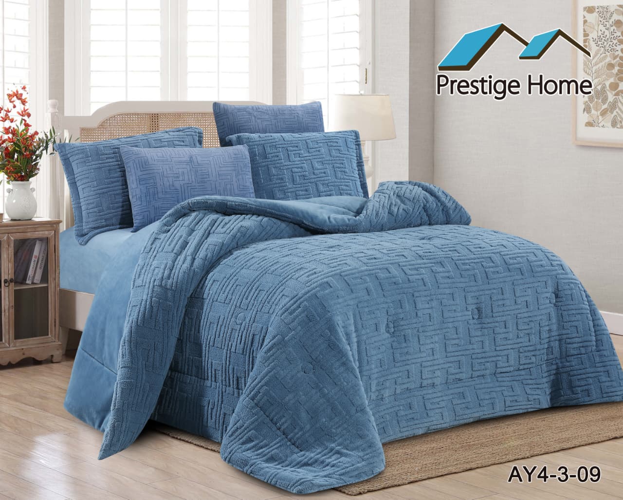 Eden Luxe Sherpa Comforter Set - Double