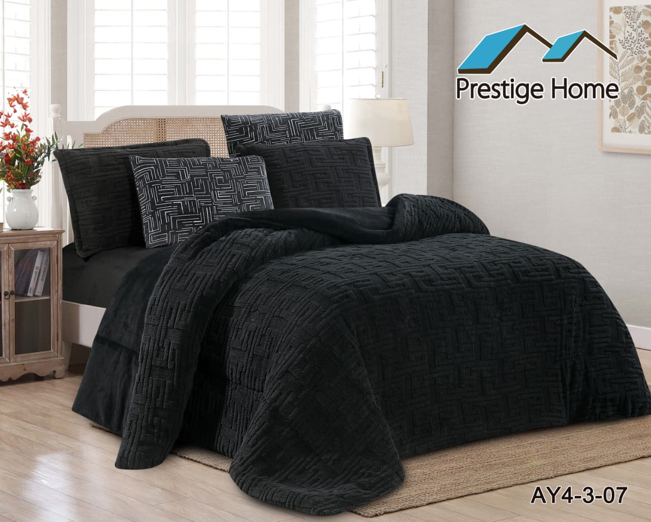 Eden Luxe Sherpa Comforter Set - Double