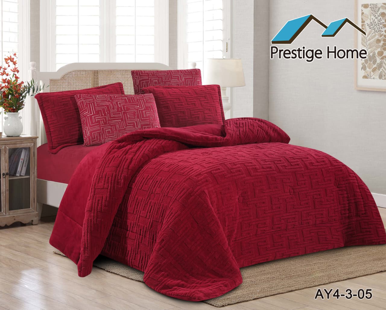 Eden Luxe Sherpa Comforter Set - Double