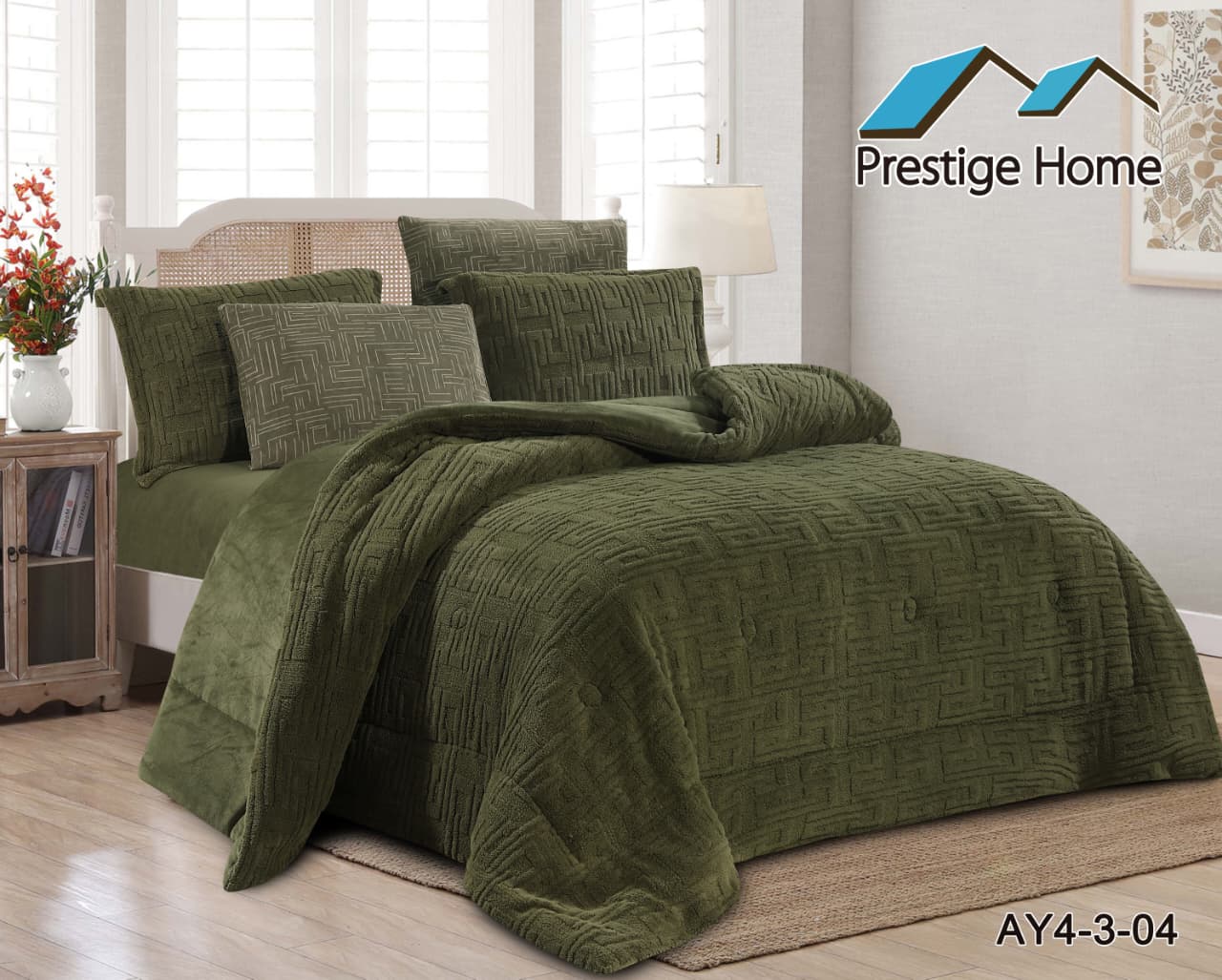 Eden Luxe Sherpa Comforter Set - Double